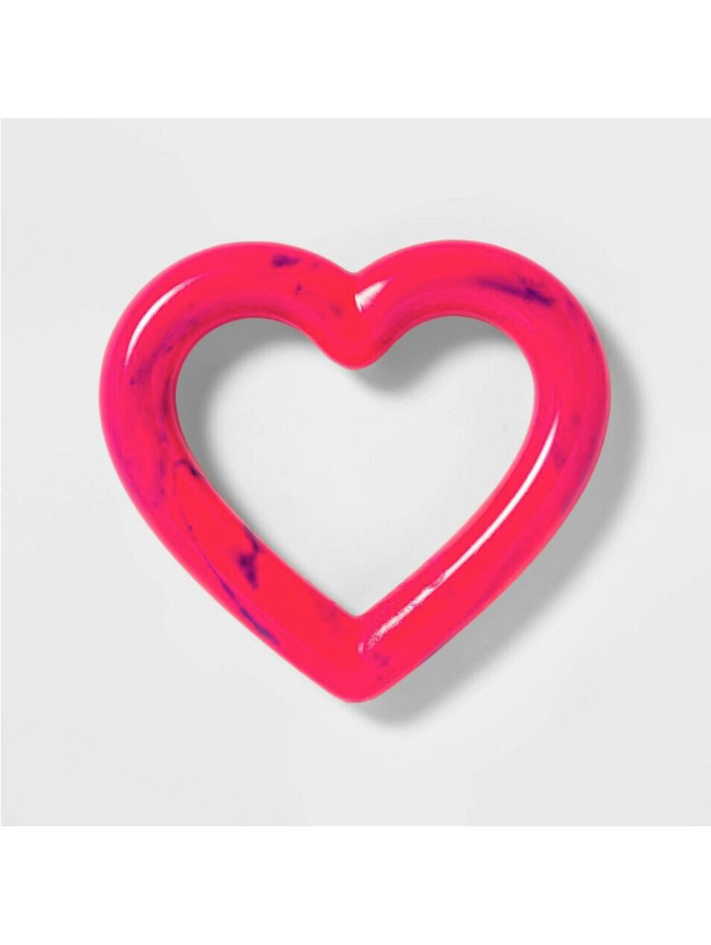 Heart Rubber Dog Toy Durable Pink Chew Accessory For Active Canines